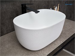 GID Раковина N9302wg 51220 накладная белая матовая / белая графит 45x32x22 GID-51220 - фото 317209