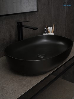 GID Раковина Bm1348 53355 накладная черная матовая 61x41x13.5 GID-53355 - фото 317500