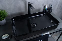 GID Раковина BL9396 53346 накладная черная глянцевая 60x34x11 GID-53346 - фото 317533