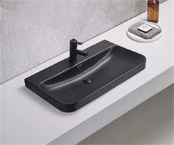 GID Раковина Bm9580s 72211 встраиваемая сверху черная матовая 81x46.5x16.5 GID-72211 - фото 317805