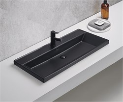 GID Раковина Bm5510s 72204 встраиваемая сверху черная матовая 101x46.5x15 GID-72204 - фото 317814