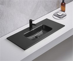 GID Раковина Bm9010s 72207 встраиваемая сверху черная матовая 101.5x46.5x17 GID-72207 - фото 317815