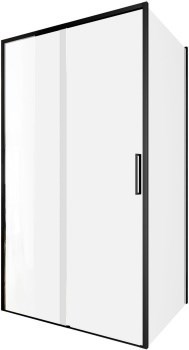 AQUANET Pleasure Evo Душевой уголок прямоугольный двери раздвижные размер 110x90 см профиль - черный / стекло - прозрачное AQUANET-AE65-110x90-BT - фото 320312