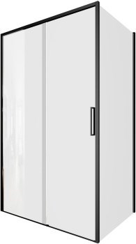 AQUANET Pleasure Evo Душевой уголок прямоугольный двери раздвижные размер 120x80 см профиль - черный / стекло - прозрачное AQUANET-AE65-120x80-BT - фото 320330
