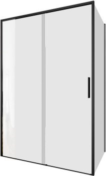 AQUANET Pleasure Evo Душевой уголок прямоугольный двери раздвижные размер 130x100 см профиль - черный / стекло - прозрачное AQUANET-AE65-130x100-BT - фото 320350
