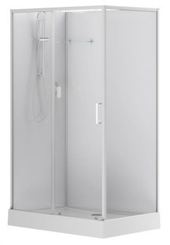 AQUANET Passion EVO Душевая кабина прямоугольная размер 120x80 см профиль - белый / стекло - прозрачное AQUANET-281973 - фото 320500