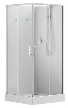 AQUANET Passion EVO Душевая кабина квадратная размер 90x90 см профиль - белый / стекло - прозрачное AQUANET-281963 - фото 320536