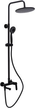 AQUANET Passion Душевая стойка, цвет черный AQUANET-AF300-72-R-B - фото 321293