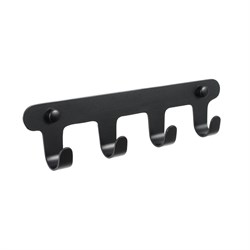 FIXSEN Планка 4 крючка PRACTICA, черный (FX-805B-4) FX-805B-4 - фото 322393