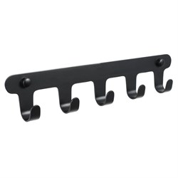 FIXSEN Планка 5 крючка PRACTICA, черный (FX-805B-5) FX-805B-5 - фото 322396