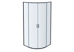 AQUATEK Aria Душевой уголок 1/4 круга, двери раздвижные 900x900x2000, профиль оружейная сталь, стекло прозрачное AQ ARI RO 09020GM - фото 323322