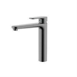 AQUATEK AQ1804BGM НИКА Смеситель для раковины высокий 190 без донного клапана, оружейная сталь AQ1804BGM - фото 323534