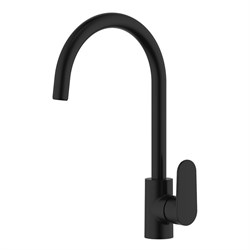 AQUATEK AQ1882MB НИКА Смеситель для кухни (полукруглый излив), матовый черный AQ1882MB - фото 323564