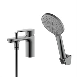 AQUATEK AQ1844BGM НИКА Смеситель врезной на борт ванны на 1 отв., оружейная сталь AQ1844BGM - фото 323605