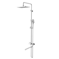 AQUATEK AQ2840CR НИКА Душевая система (Смеситель для ванны) 3 jet 300х193 мм с длинным изливом, хром AQ2840CR - фото 323640