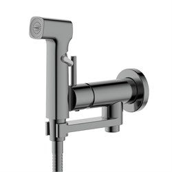 AQUATEK AQ1819BGM НИКА Комплект для гигиенического душа встроенный (Смеситель + гигиеническая лейка + шланг), оружейная сталь AQ1819BGM - фото 323688