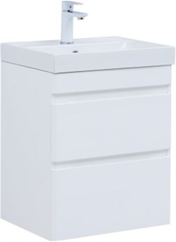 AQUANET Slim Тумба под раковину напольная / подвесная ширина 50 см, цвет белый AQUANET-346046 - фото 324207