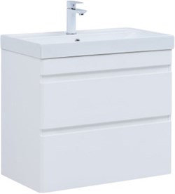 AQUANET Slim Тумба под раковину напольная / подвесная ширина 70 см, цвет белый AQUANET-346048 - фото 324257