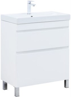 AQUANET Slim Тумба под раковину напольная ширина 70 см, цвет белый AQUANET-346043 - фото 324269