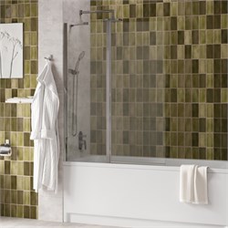 WASSERKRAFT Salm 27P Стеклянная шторка для ванны распашные ширина 110 см профиль - хром / стекло - прозрачное WASSERKRAFT 27P02-110 - фото 324682