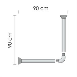 WASSERKRAFT Dinkel SC-469000 Карниз для ванной, цвет хром WASSERKRAFT 469090 - фото 324744