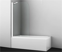 WASSERKRAFT Leine 35P Стеклянная шторка для ванны распашные ширина 80 см профиль - белый / стекло - прозрачное WASSERKRAFT 35P01-80WHITE Fixed - фото 325113