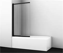 WASSERKRAFT Dill 61S Стеклянная шторка для ванны раздвижные, распашные ширина 100 см профиль - черный / стекло - прозрачное WASSERKRAFT 61S02-100WS - фото 326208