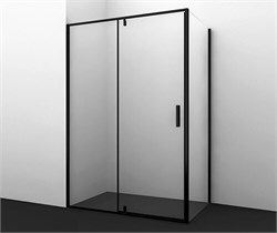 WASSERKRAFT Душевой уголок прямоугольный размер 120x80 см двери распашные профиль - черный / стекло - прозрачное WASSERKRAFT 74P06 - фото 326822
