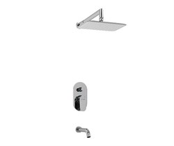 WASSERKRAFT A13031 Встраиваемый комплект для ванны с изливом и верхней душевой насадкой, хром WASSERKRAFT A13031