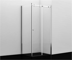WASSERKRAFT Душевой уголок квадратный размер 100x100 см двери раздвижные профиль - хром / стекло - прозрачное WASSERKRAFT 56R19 - фото 327286