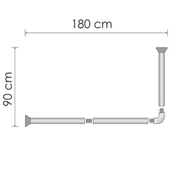 WASSERKRAFT Dinkel SC-469000 Карниз для ванной, цвет хром WASSERKRAFT 469018 - фото 327310