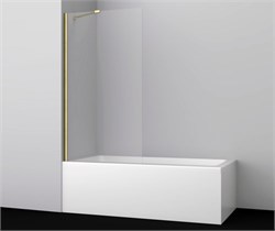 WASSERKRAFT Aisch 55P Стеклянная шторка для ванны ширина 80 см профиль - золото / стекло - прозрачное WASSERKRAFT 55P01-80 - фото 327600