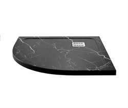 WASSERKRAFT Neime 19T Душевой поддон сектор / четверть круга искусственный камень размер 90x90 см, черный WASSERKRAFT 19T01 - фото 328511