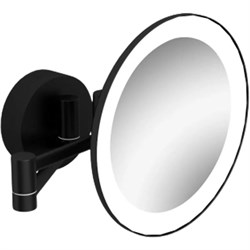 LANGBERGER Black Edition Зеркало поворотное косметическое с подсветкой (71585-3-BP), черный матовый BLACKEDITION71585-3-BP - фото 328730