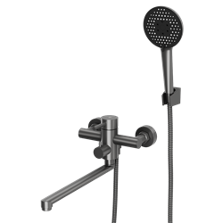 RUSH Melos Смеситель для ванны с длинным поворотным изливом (SUS1101-51Grey), цвет графит SUS1101-51Grey - фото 329311