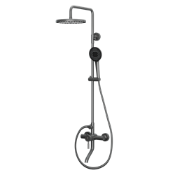 RUSH Melos Душевая система с изливом графит (SUS1101-40Grey), цвет графит SUS1101-40Grey - фото 329320