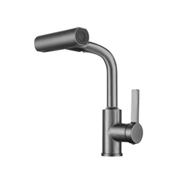 RUSH Tinos Смеситель для кухни с поворотной лейкой (TI3732-17Grey), цвет графит TI3732-17Grey - фото 329336