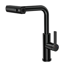 RUSH Tinos Смеситель для кухни с выдвижной лейкой (TI3732-18Black), цвет черный матовый TI3732-18Black - фото 329367