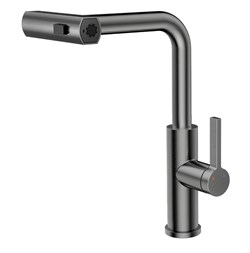 RUSH Tinos Смеситель для кухни с выдвижной лейкой (TI3732-18Grey), цвет графит TI3732-18Grey - фото 329377