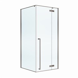 CEZARES Liner Душевой уголок квадратный размер 90x90 см двери распашные профиль - оружейная сталь / стекло - прозрачное LINER-A-1-90-C-GM-R - фото 329591