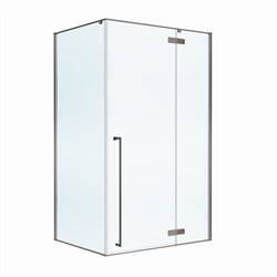 CEZARES Liner Душевой уголок прямоугольный размер 120x90 см двери распашные профиль - оружейная сталь / стекло - прозрачное LINER-AH-1-120/90-C-GM-R - фото 329605