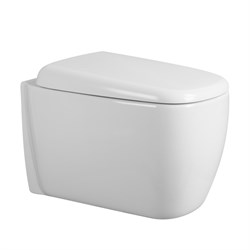 ABBER Rechteck Унитаз AC1217 подвесной белый, безободковый, смыв торнадо AC1217