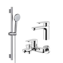 AQUATEK Nika Душевой комплект наружнего монтажа SET 3 в 1 (AQ1810CR + AQ1840CR + AQ2017CR ), хром AQ1830CR - фото 331012