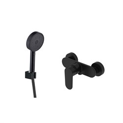 AQUATEK Nika Душевой комплект наружнего монтажа SET 2 в 1 (AQ1860MB +AQ2030MB), черный матовый AQ1834MB - фото 331206