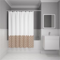 IDDIS Штора для ванной, 200x180 см, Полиэстер, коричневый, (BW03P18i11) ,цвет коричневый BW03P18i11 - фото 332868