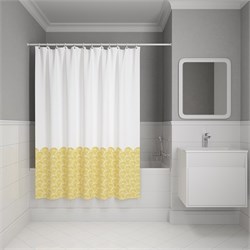 IDDIS Штора для ванной, 200x180 см, Полиэстер, желтый, (BW02P18i11) ,цвет желтый BW02P18i11 - фото 332869