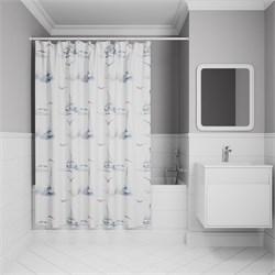 IDDIS Штора для ванной 200x180 см, Полиэстер (BO02P18i11) ,цвет белый BO02P18i11 - фото 332883