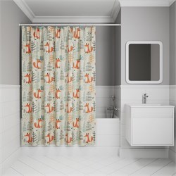 IDDIS Штора для ванной 200x180 см, Полиэстер (BA04P18i11) ,цвет зеленый BA04P18i11 - фото 332895