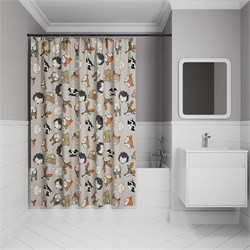 IDDIS Штора для ванной 200x180 см, Полиэстер (BA02P18i11) ,цвет серый BA02P18i11 - фото 332897