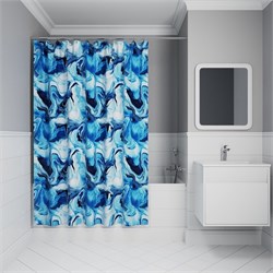 IDDIS Штора для ванной Base 200x180 см, Полиэстер (BX04P18i11) ,цвет синий BX04P18i11 - фото 332906